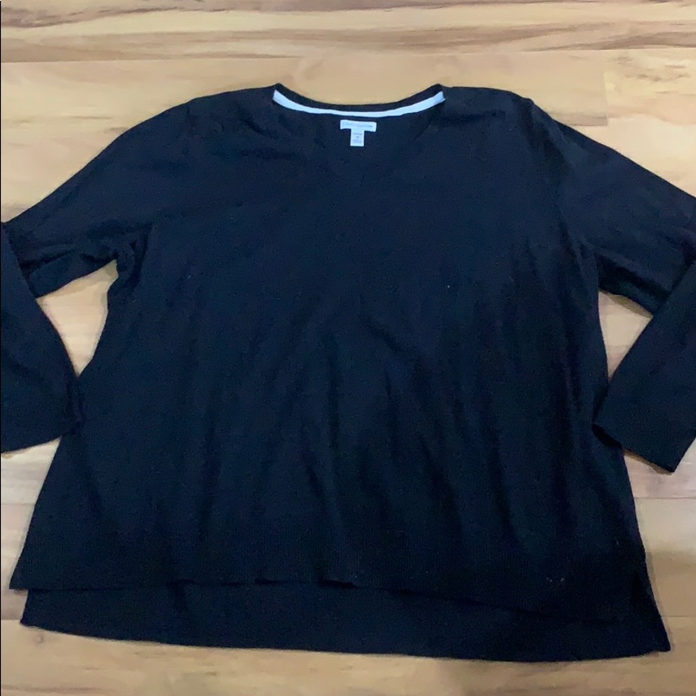 Croft and barrow sweater blk size 3 X